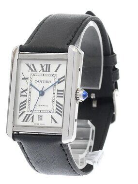 CARTIER Tank solo Date Silver Dial Automatic Men's Watch_943400